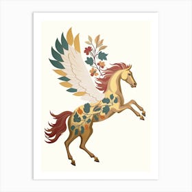 Floral Pegasus 3 Art Print