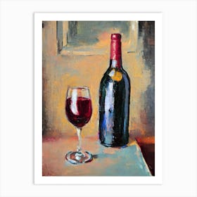 Malbec Rosé Oil Painting Cocktail Poster Art Print