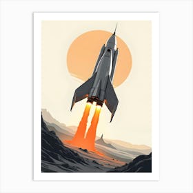 Space Shuttle Launch Art Print