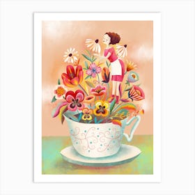 Floral Tea Scents Art Print
