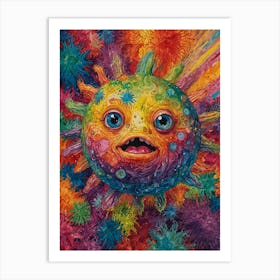 Psychedelic Sun 1 Art Print