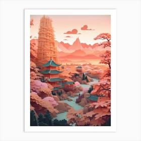 Japanese Village 1 Art Print