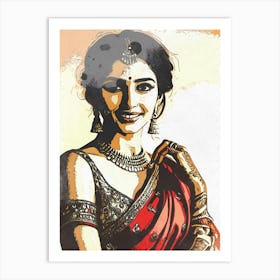 Woman India Culture Art Print