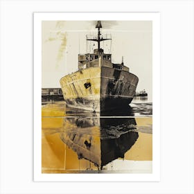 Ship In The Harbor 3 Art Print