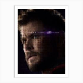 Avengers Endgame Thor In A Pixel Dots Art Style Art Print