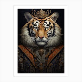 Tiger Art In Baroque Style 3 Art Print