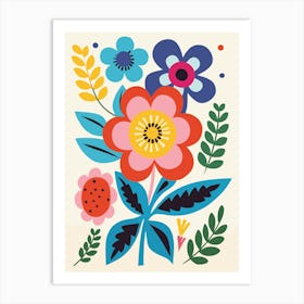 Flowers And Leaves 8 Art Print