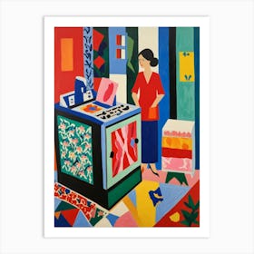 Woman In The Kitchen Art Print