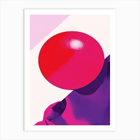 Sakura Red Ball 90s Art Art Print