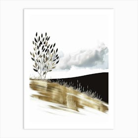 Tree On A Hill Art Print