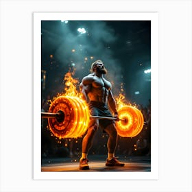 Inferno Lift. Weightlifting Art Print