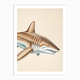 Sand Tiger Shark 2 Vintage Art Print