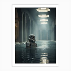 Stormtrooper In The Pool Art Print