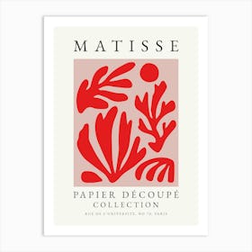 Matisse Print in Red 3 Art Print