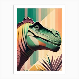 Nigersaurus Pastel Dinosaur Art Print