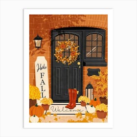 Fall Welcome Sign Art Print