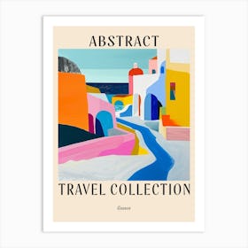 Abstract Travel Collection Poster Greece 5 Art Print