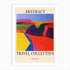 Abstract Travel Collection Poster Turkmenistan 2 Art Print