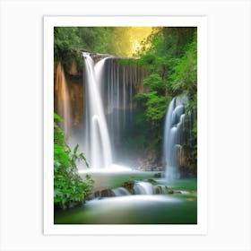 Saen Saep Waterfall, Thailand Realistic Photograph (1) Art Print