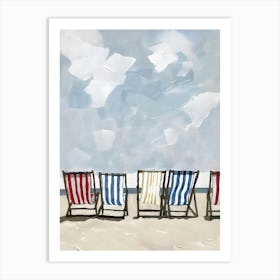 Beach Chairs 2 Art Print