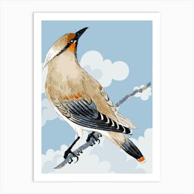 Bird Perched On A Branch 1 Art Print