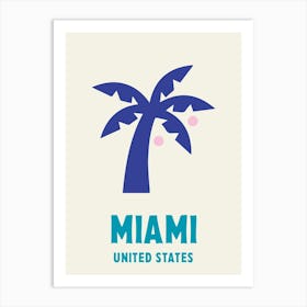 Miami, United States, Graphic Style Poster 2 Art Print