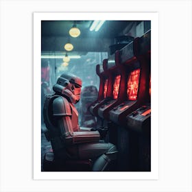 Stormtrooper In Arcade Art Print