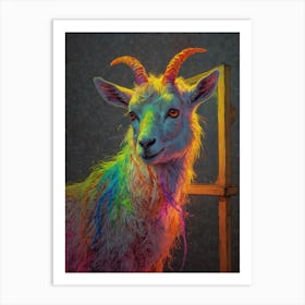 Rainbow Goat 2 Art Print