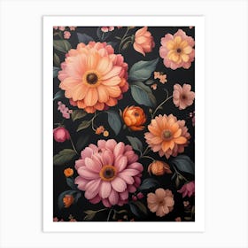 Floral Wallpaper 25 Art Print