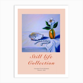 Still Life Collection Blue Tones Art Print