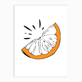 Orange Slice Vector Illustration Art Print