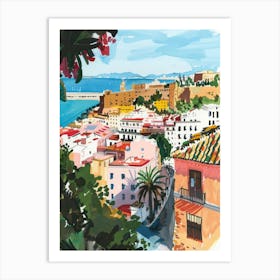 Travel Poster Happy Places Malaga 2 Art Print