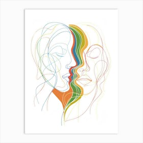 Abstract Women Portrait Series 7 Art Print