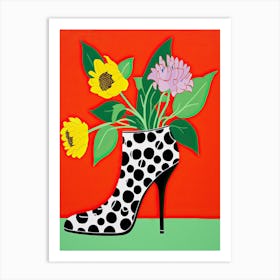 Her Soles in Bloom: Women's Shoe Artistry Art Print