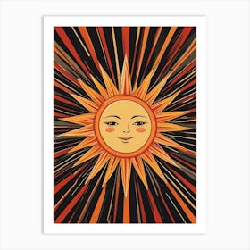 Retro Sunburst Art Print (5) Art Print