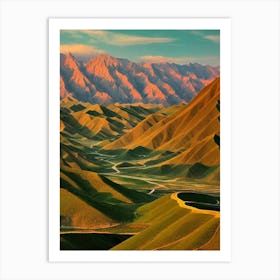 Zhangye National Park 2 China Vintage Poster Art Print