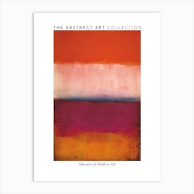 Orange And Red Abstract Painting 5 Exhibition Poster Art Print