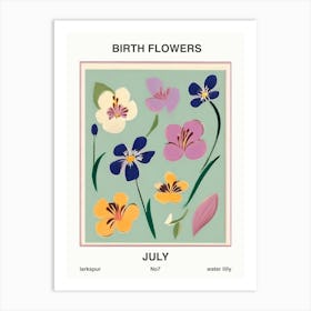 Birth Flowers July Art Print