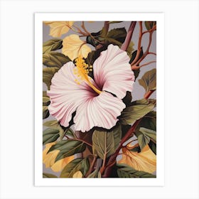 Hibiscus 1 Flower Painting Art Print