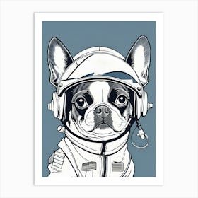 Astronaut Dog Art Print