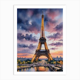 Sightseeing Eiffel Tower Art Print