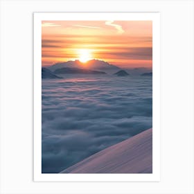 Sunrise Over The Clouds 1 Art Print