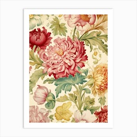 Floral Wallpaper 374 Art Print