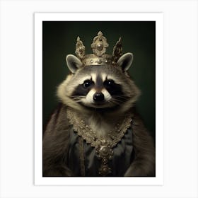 Vintage Portrait Of A Tres Marias Raccoon 5 Art Print