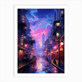 Futuristic Cityscape 1 Art Print