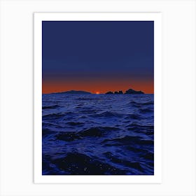 Sunset Over The Ocean 89 Art Print