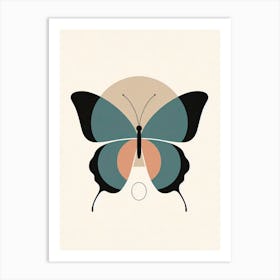 Boho Minimalist Butterfly Poster 9 Art Print