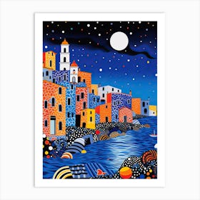 Trapani, Italy, Illustration In The Style Of Pop Art 1 Art Print