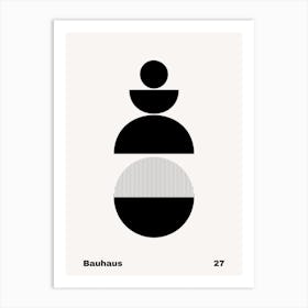 Geometric Bauhaus Poster B&W 27 Art Print