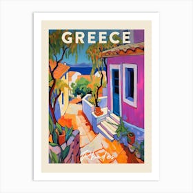 Rhodes Greece 2 Fauvist Painting Travel Poster Art Print